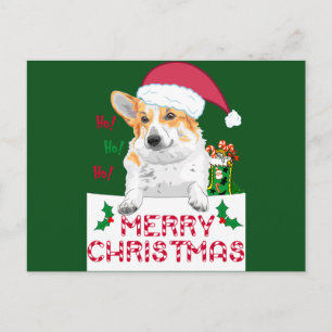 Kerstmis Corgi Feestdagenkaart