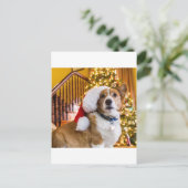 Kerstmis Corgi Feestdagenkaart (Staand voorkant)