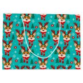 Kerstmis Corgi Hond Cadeautas (Achterkant)