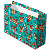 Kerstmis Corgi Hond Cadeautas (Voorkant Gekanteld)