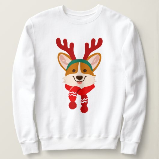 Kerstmis Corgi Hond T-shirt (Design voorkant)