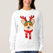 Kerstmis Corgi Hond T-shirt (Voorkant)