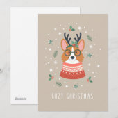 Kerstmis Corgi Kerstsfeer Feestdagenkaart (Voorkant / Achterkant)