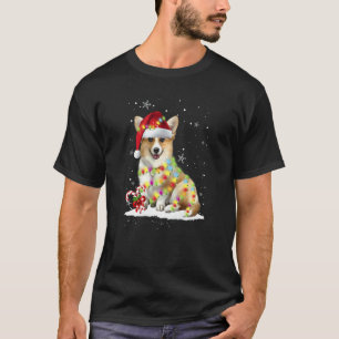 Kerstmis Corgi lichten Sinterklaas Voor Mannen Vr T-shirt