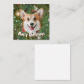Kerstmis Corgi Notitiekaartje (Voorkant / Achterkant)