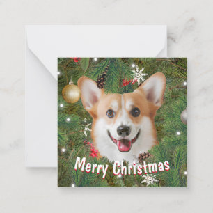 Kerstmis Corgi Notitiekaartje