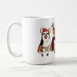 Kerstmis Corgi Squad Festieve Vakantie Puppies Koffiemok