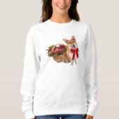 Kerstmis Corgi Sweatshirt (Voorkant)