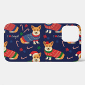 Kerstmis Corgis: feestelijke illustratie. Case-Mate iPhone Case (Achterkant (horizontaal))