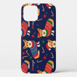 Kerstmis Corgis: feestelijke illustratie. Case-Mate iPhone Case