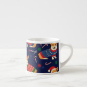 Kerstmis Corgis: feestelijke  illustratie. Espresso Kop (Rechts)