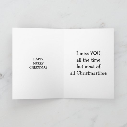 KERSTMIS-CORNY MAAR WAAR IK MIS JE FEESTDAGEN KAART (Binnen)