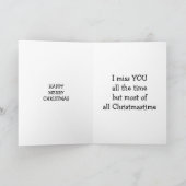 KERSTMIS-CORNY MAAR WAAR IK MIS JE FEESTDAGEN KAART (Binnen)