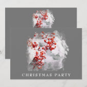 *~* Kerstmis Corporate Personal AP20 Snow Berry Kaart (Voorkant / Achterkant)