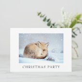 *~* Kerstmis Corporate Personal Snowy Fox Ap18 Kaart (Staand voorkant)