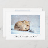 *~* Kerstmis Corporate Personal Snowy Fox Ap18 Kaart (Voorkant / Achterkant)