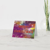 Kerstmis Cosmic Blast Feestdagen Kaart (Voorkant)