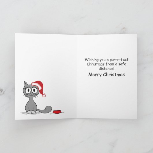 kerstmis COVID No Kisses Holiday Greep Kaart (Binnen)