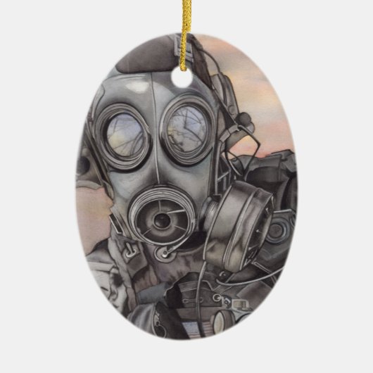 Kerstmis: Covid Pandemic Keramisch Ornament (Voorkant)