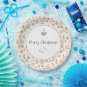 Kerstmis Cozy Boho Papieren Bordje (Feest)