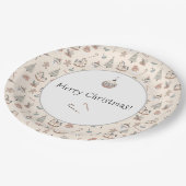 Kerstmis Cozy Boho Papieren Bordje (Gekanteld)