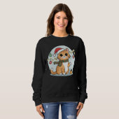 Kerstmis Cozy Santa Kitty T-shirt (Voorkant volledig)