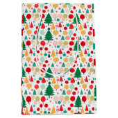 Kerstmis Craft Medium Cadeauzakje (Voorkant)