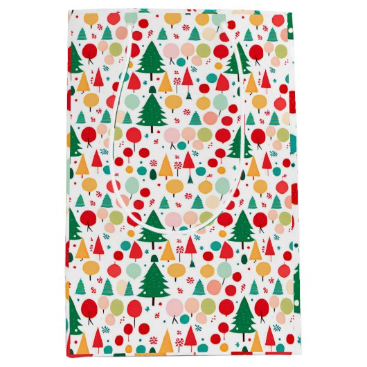 Kerstmis Craft Medium Cadeauzakje (Voorkant)