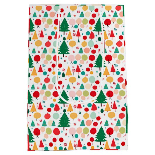 Kerstmis Craft Medium Cadeauzakje (Achterkant)