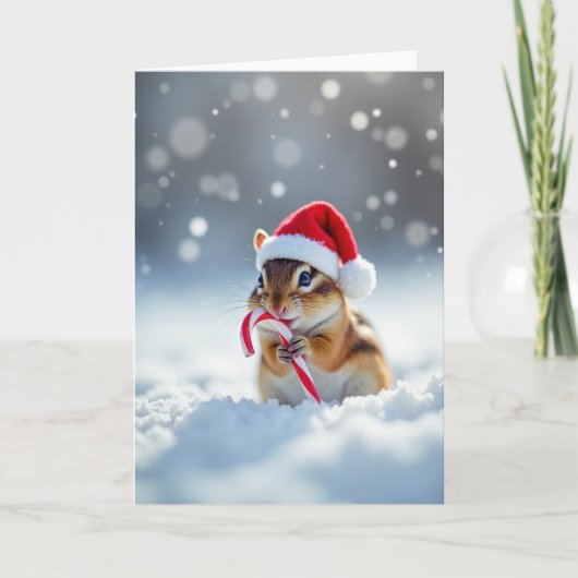 Kerstmis Creatuur Sneeuw Kaart (Voorkant)