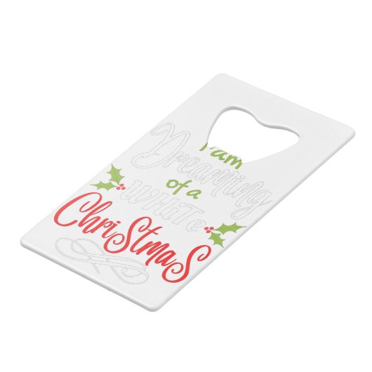 Kerstmis Creditkaart Flessenopener (Achterkant Gekanteld)