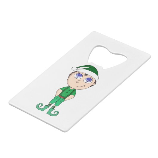 Kerstmis Creditkaart Flessenopener (Achterkant Gekanteld)