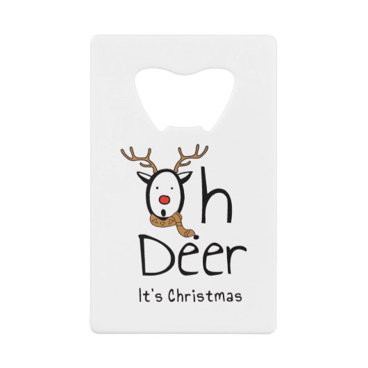 Kerstmis Creditkaart Flessenopener (Voorkant)