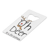 Kerstmis Creditkaart Flessenopener (Achterkant Gekanteld)