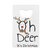 Kerstmis Creditkaart Flessenopener (Achterkant)