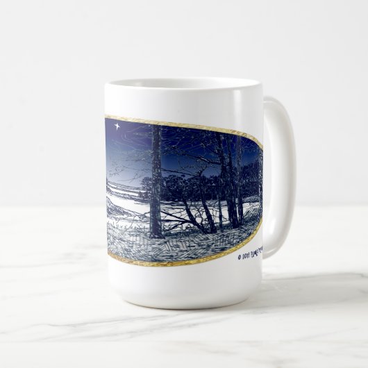 Kerstmis Creek II Mok kerstkaart (Voorkant rechts)