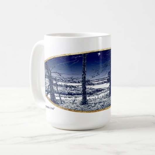 Kerstmis Creek II Mok kerstkaart (Voorkant links)