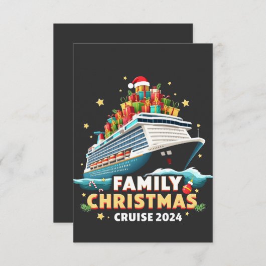 Kerstmis Cruise 2024 Familie Matchende Outfit Bedankkaart (Voorkant / Achterkant)