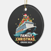 Kerstmis Cruise 2024 Familie Matchende Outfit Keramisch Ornament (Links)