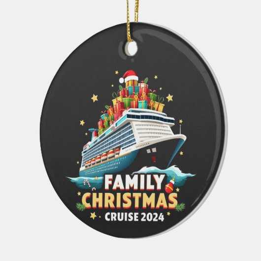 Kerstmis Cruise 2024 Familie Matchende Outfit Keramisch Ornament (Links)