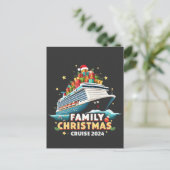Kerstmis Cruise 2024 Familie Matching Outfit Briefkaart (Staand voorkant)