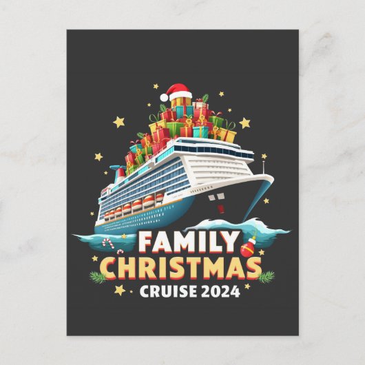 Kerstmis Cruise 2024 Familie Matching Outfit Briefkaart (Voorkant)