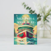 Kerstmis cruisen briefkaart (Staand voorkant)