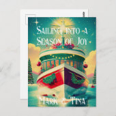 Kerstmis cruisen briefkaart (Voorkant / Achterkant)
