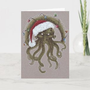 Kerstmis Cthulhu Feestdagen Kaart