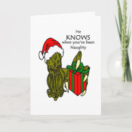 Kerstmis Cthulhu Feestdagen Kaart
