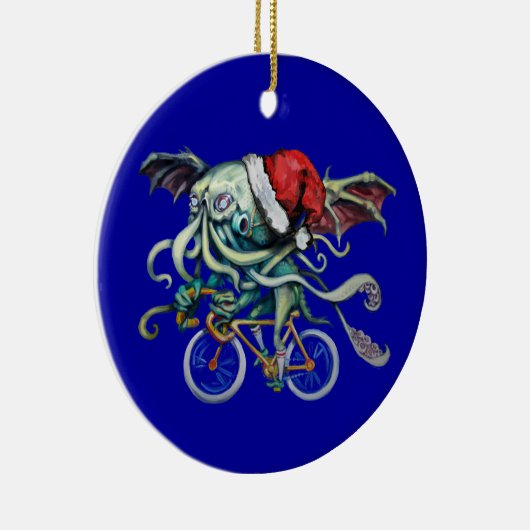 Kerstmis Cthulhu Keramisch Ornament (Rechts)