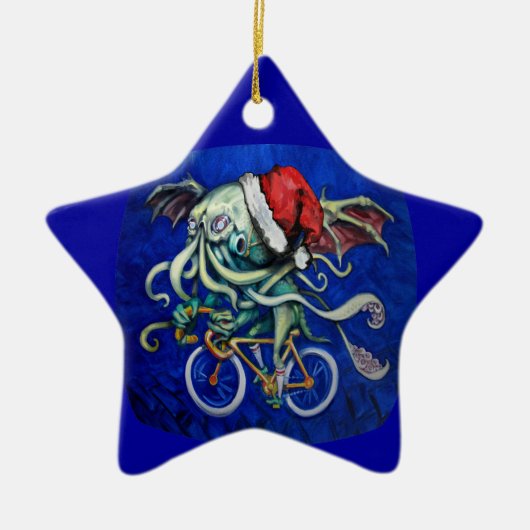 Kerstmis Cthulhu Keramisch Ornament (Voorkant)