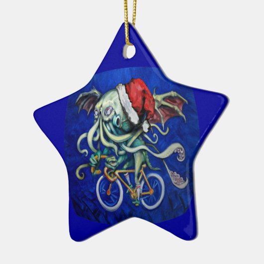 Kerstmis Cthulhu Keramisch Ornament (Links)