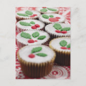 Kerstmis cupcakes feestdagenkaart (Voorkant)